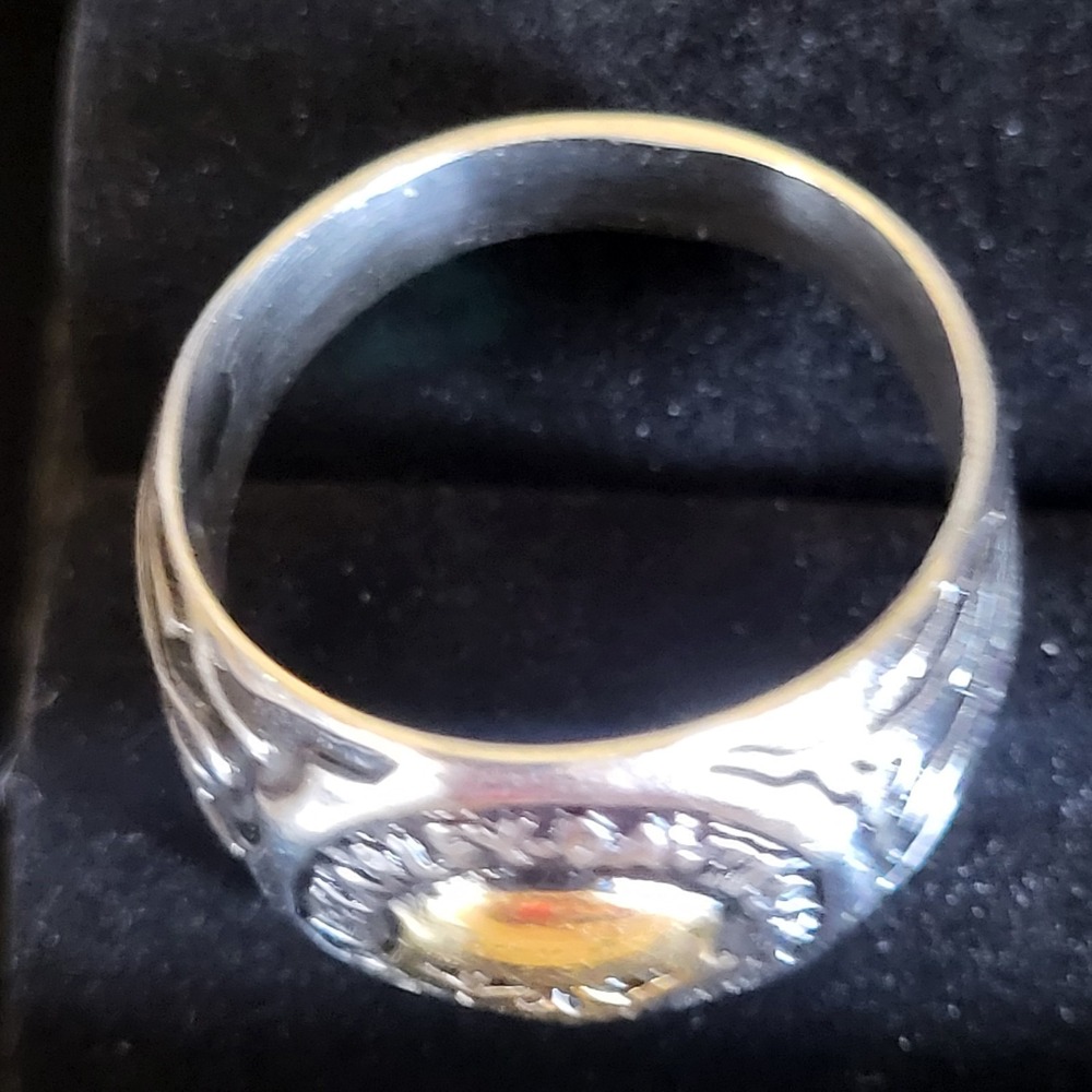 Men's Biker Ring Harley Davidson Motorcycles Gold Skull Size 12 Stainless Steel - Picture 6 of 8